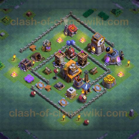 Top Builder Hall Level 4 Base Layouts with Links for COC Clash 